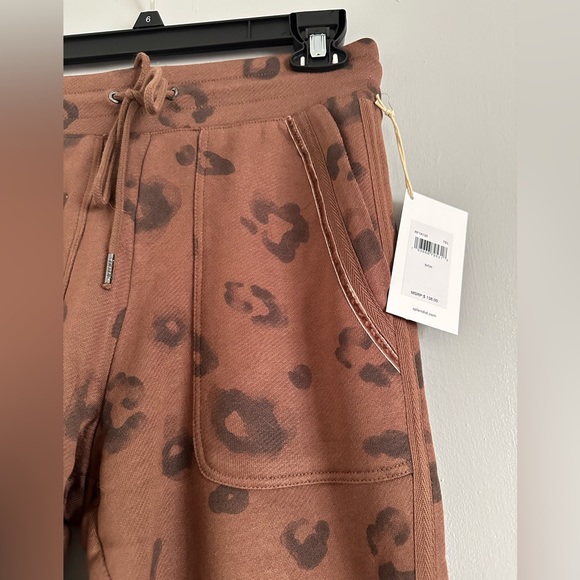 NWT Splendid  Drawstring Waist Mid Rise Leopard Print Coordinating Joggers small - Picture 8 of 11